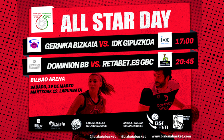 All Star Day de baloncesto el 19 de marzo en el Bilbao Arena
